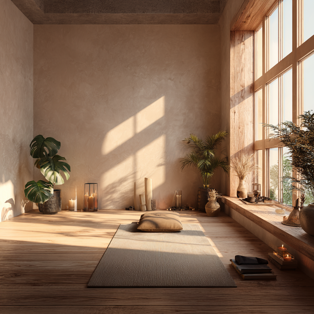 Жінка в позі йоги на заході сонця